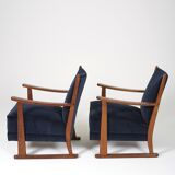 Pair of armchairs luge 1940s