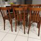 Suite de 6 chaises de bistrot Baumann vintage année 1930
