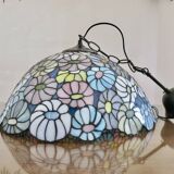 Tiffany glass paste floral suspension