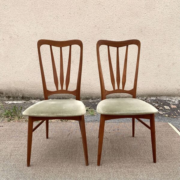 Paire de chaises en teck Ingrid Niels Koefoed, Danemark 1960