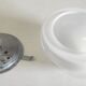 Ceiling lamp half-globe opaline, 60s/70s