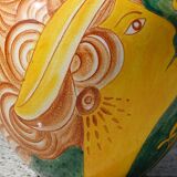 Ceramic lamp, vase and matching plate, Drimmer