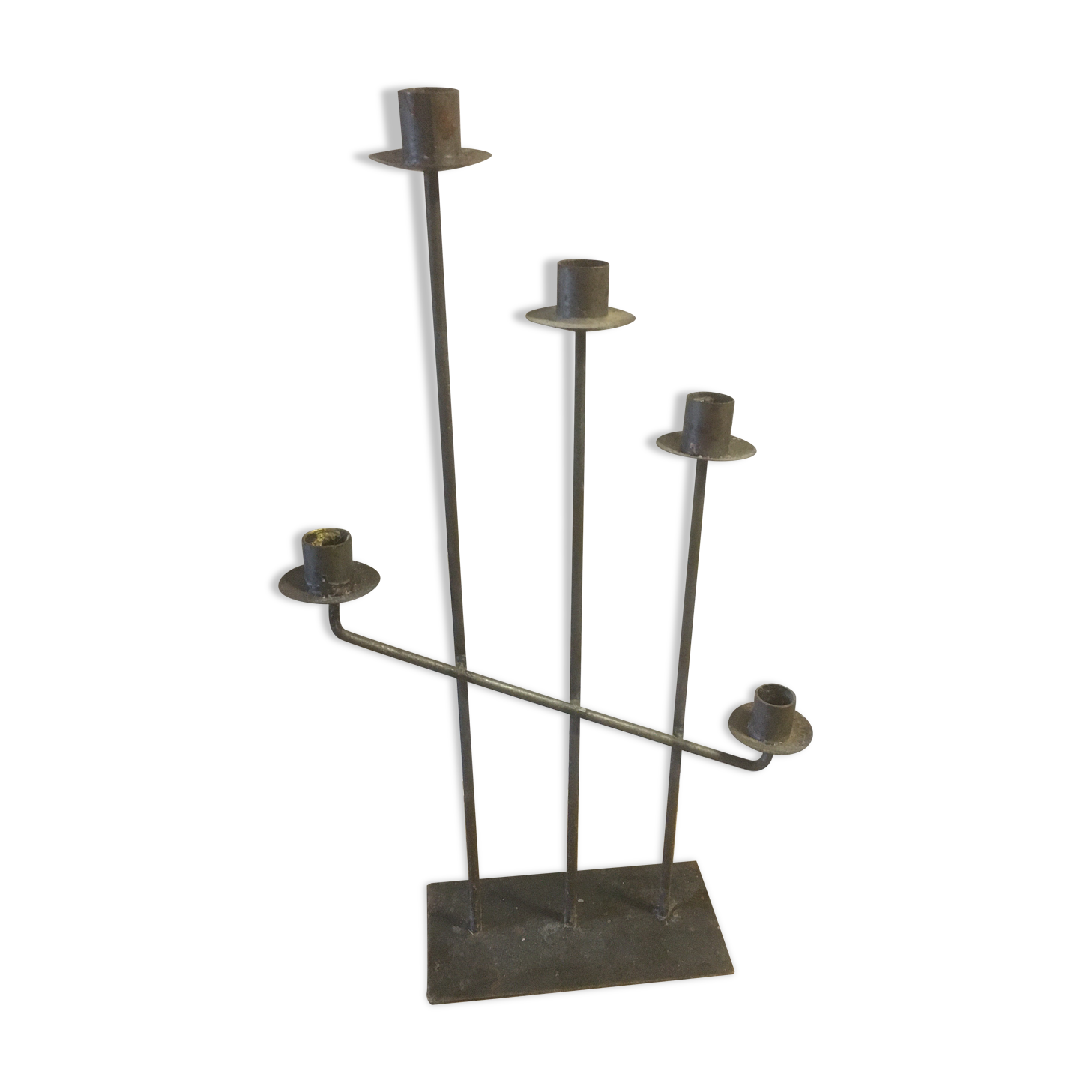 Wrought iron candlestick 5 branches