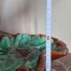 Large ceramic leaf bowl Vallauris green brown 1960s - signed