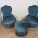 Frog chairs and pouffe