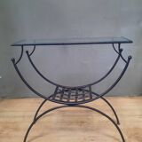 Metal and glass console