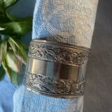 Large napkin ring in antique silver metal