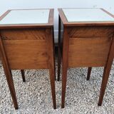 2 bedside tables mirror tray