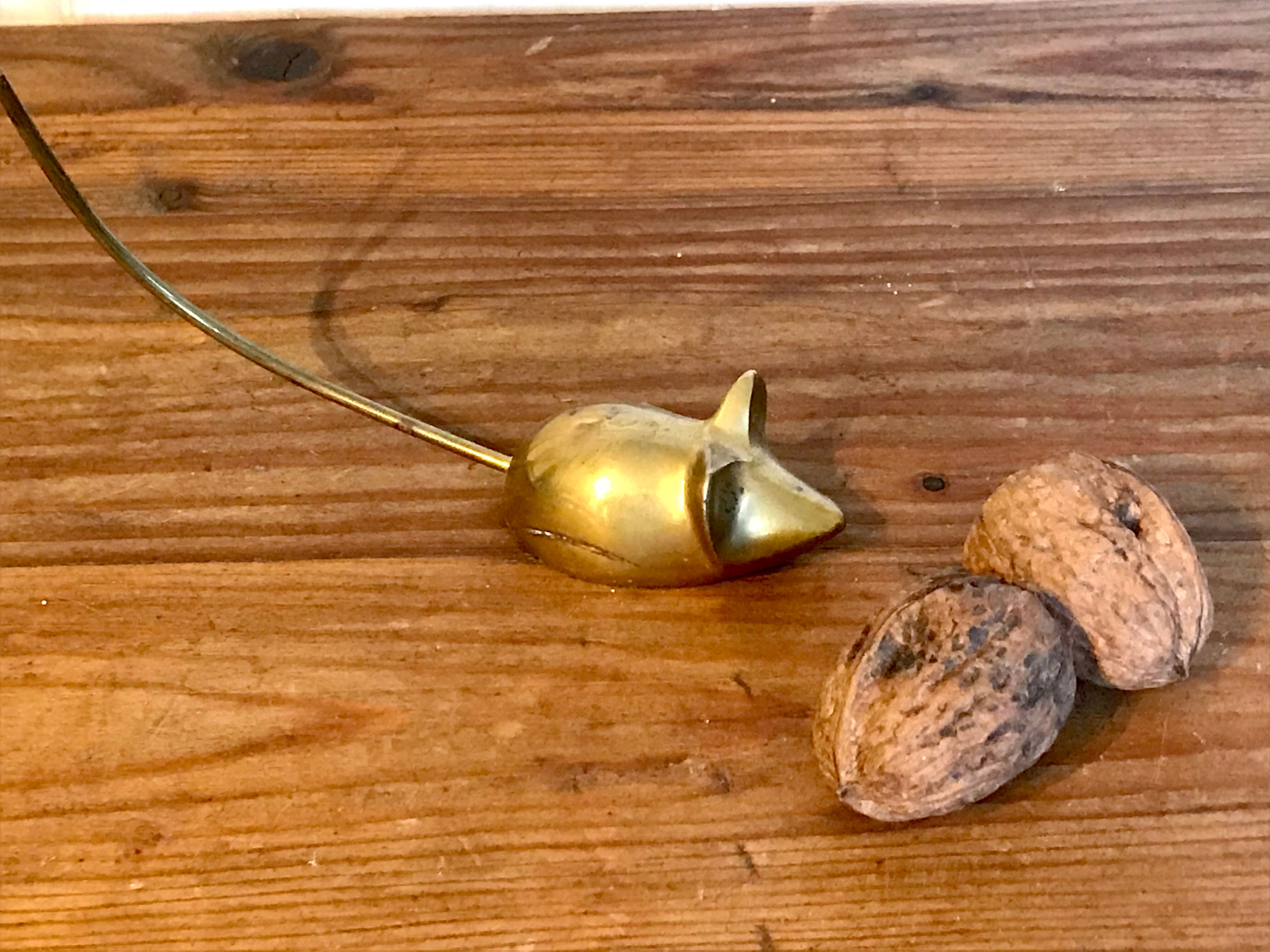 Vintage brass mouse