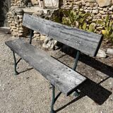 Garden bench in wood and cast iron