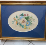 Pair of gouaches "flower bouquets"
