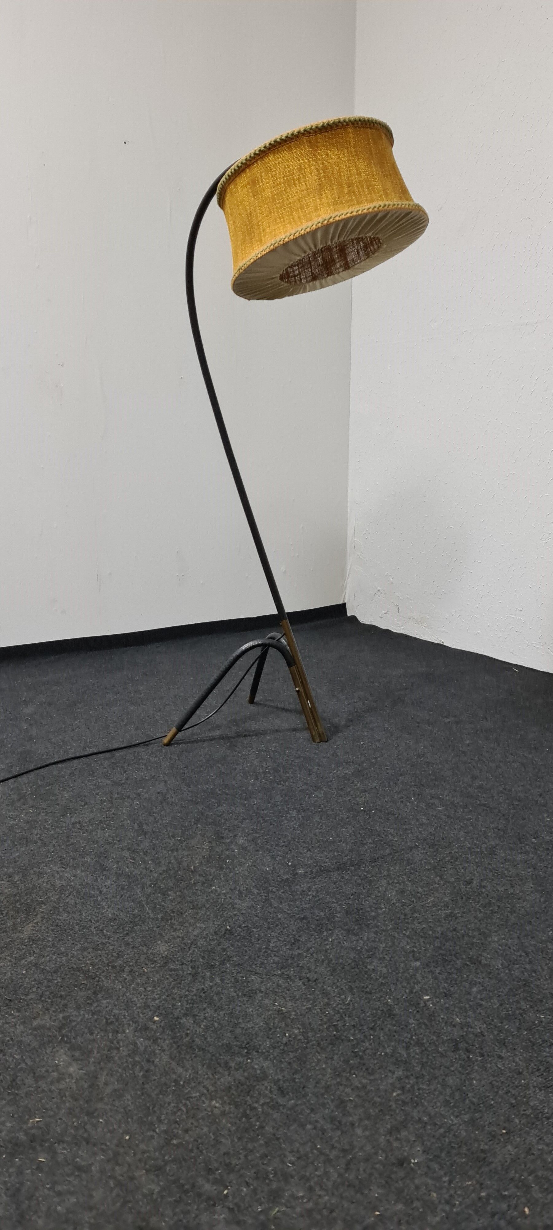 Vintage from the 50s curved floor lamp .