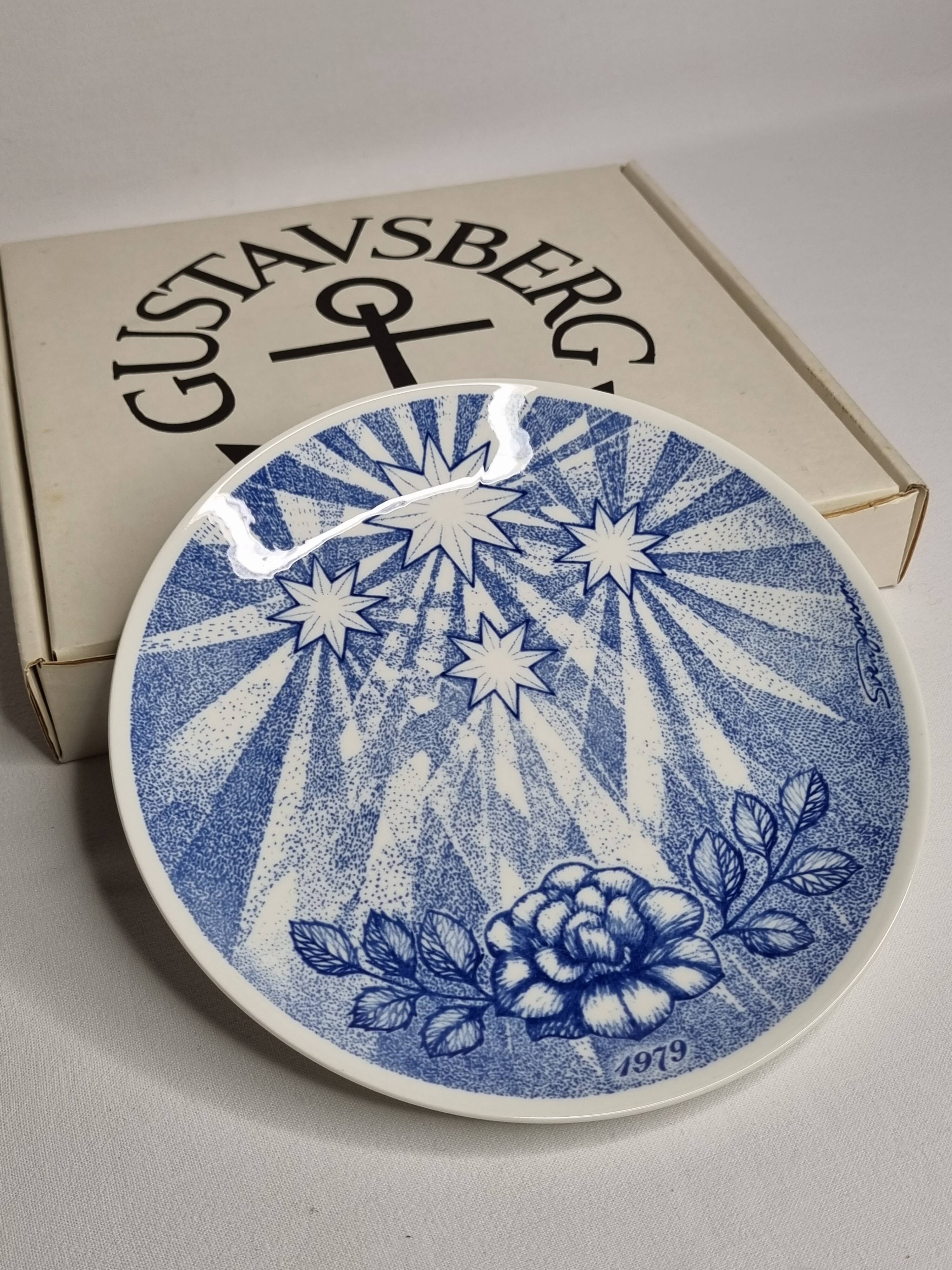 Gustavsberg Christmas plate "Jultallrik 9" 1979, design by Sven Jonson, limited edition, 20 cm