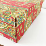Old wooden box and fabrics
