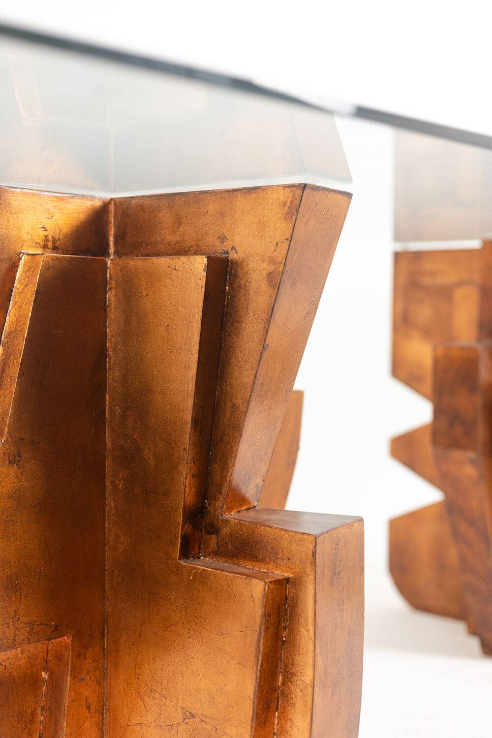 Matteo Ceccarelli. Sculptural table in "brutalist" style. 1980s.