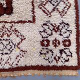 Vintage moroccan Beni Ourain rug 227x193cm