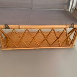 Rattan wall shelf