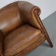 Vintage Dutch cognac coloured leather club chair