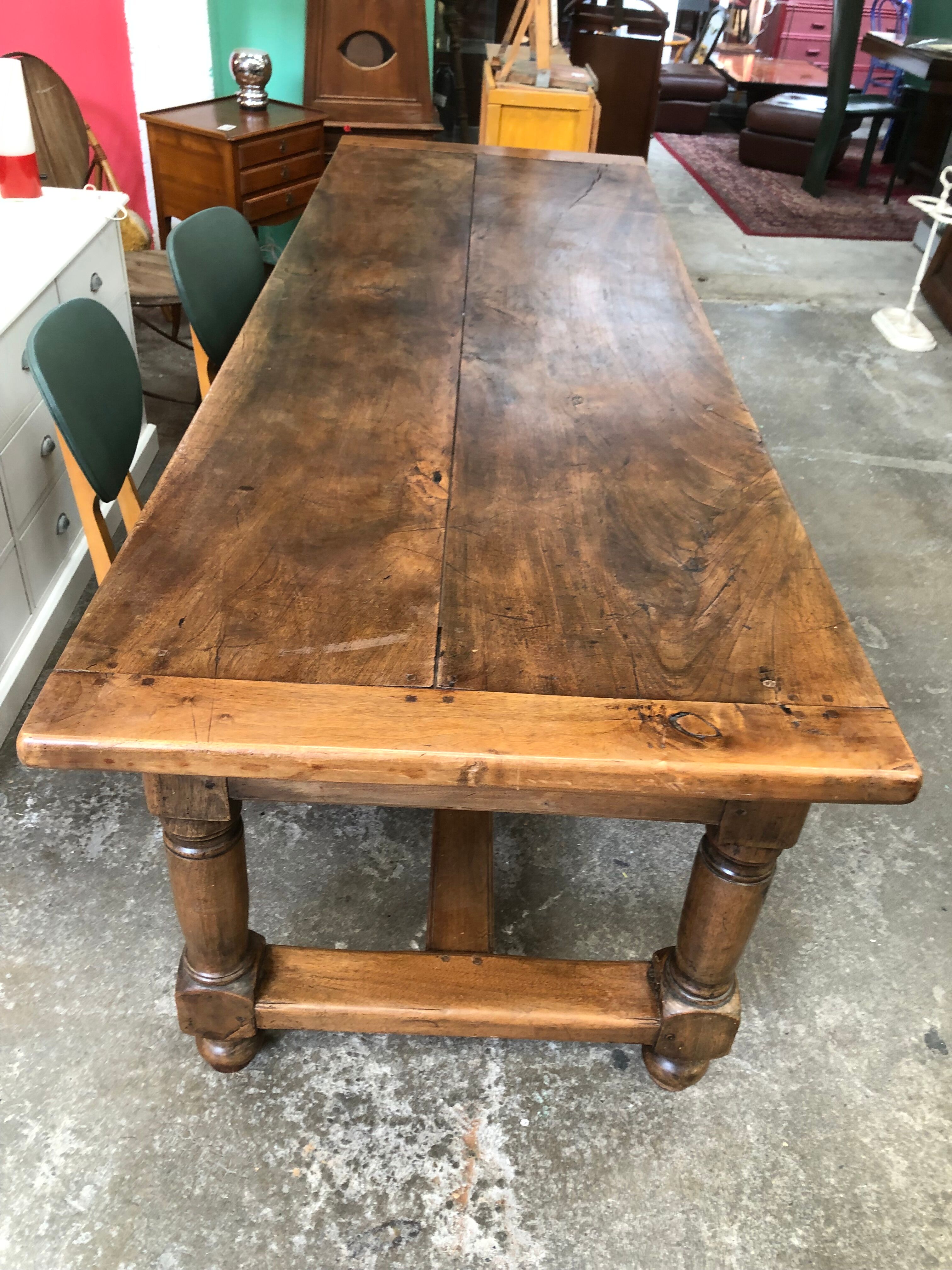 large old walnut farmhouse table
