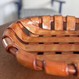 Italian woven ceramic fruit bowl, 1960