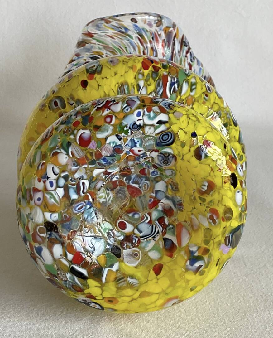 Vintage Murano Millefiori Glass Vase – Mouth Blown – Italy