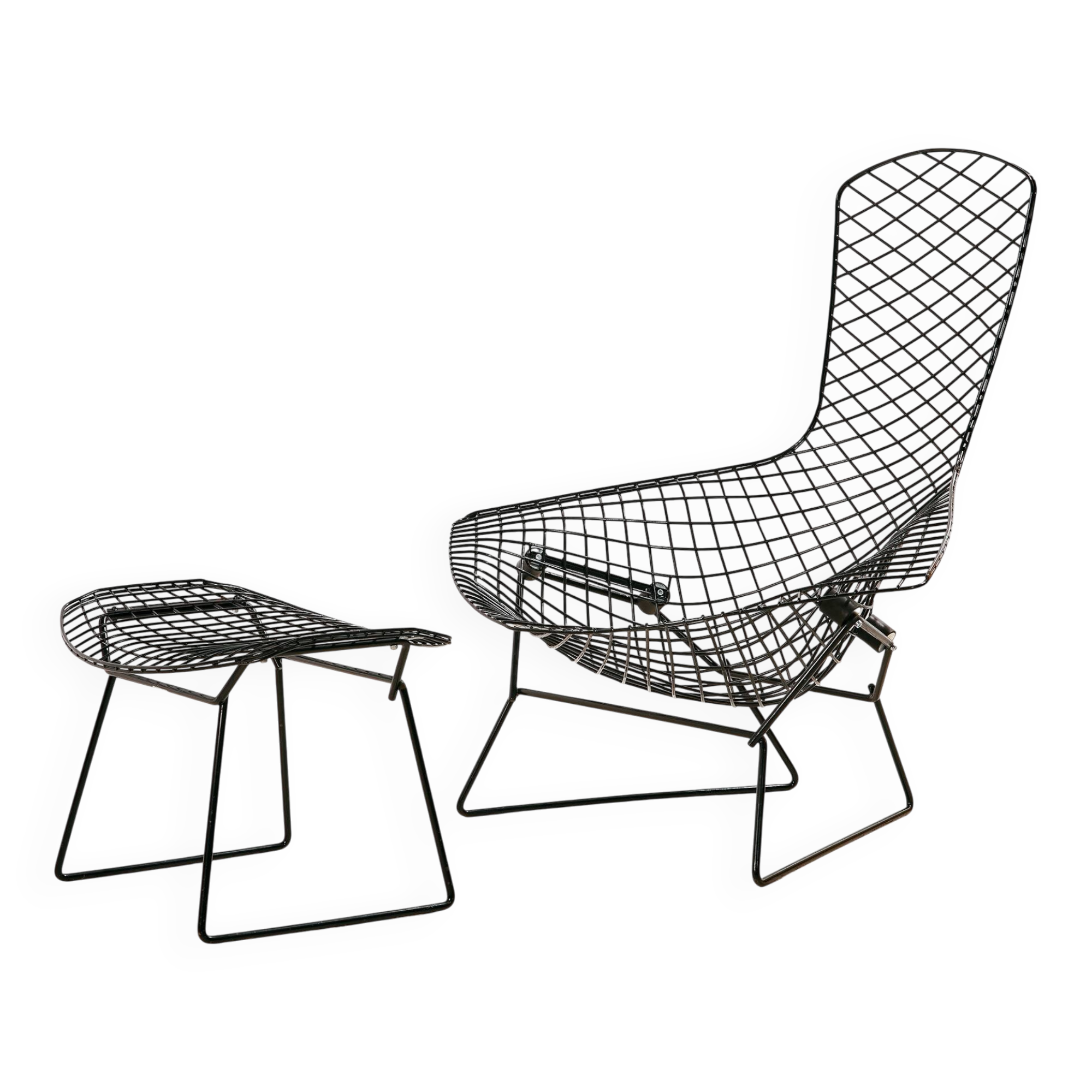 Bird chair and ottoman by Harry Bertoia for Knoll, Set of 2