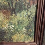 French vintage oil painting, signed Deputy