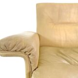 Fauteuil De Sede DS-35 en cuir crème, Suisse années 1970