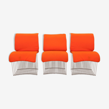 Lot of 3 lounge chairs "Pantonova" by Verner Panton for Fritz Hansen, 1971