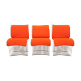 Lot of 3 lounge chairs "Pantonova" by Verner Panton for Fritz Hansen, 1971