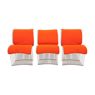 Lot of 3 lounge chairs "Pantonova" by Verner Panton for Fritz Hansen, 1971