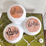 Vallauris 3-bowl set with flower decor