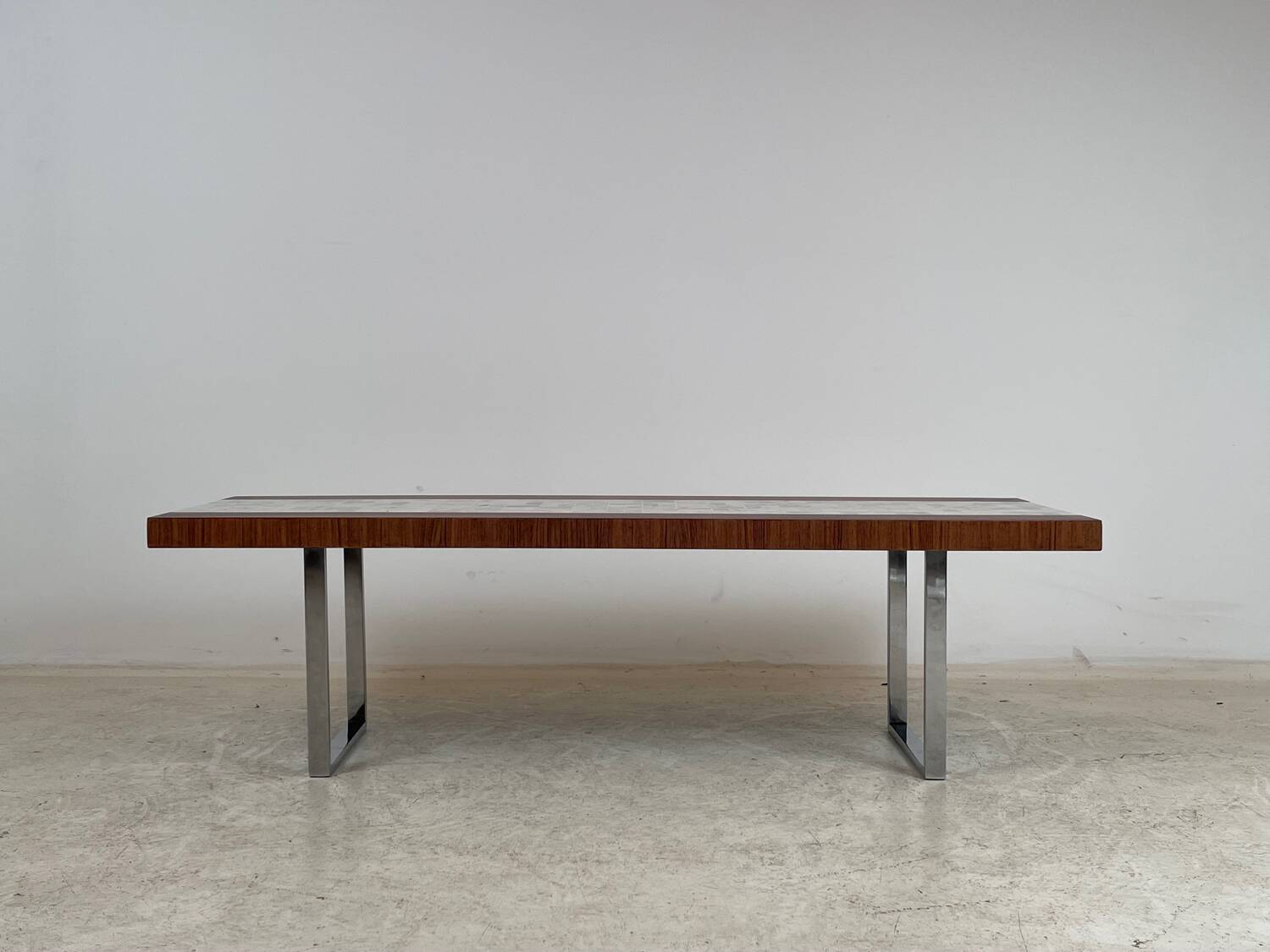"SEM" coffee table in marble and rosewood 1970