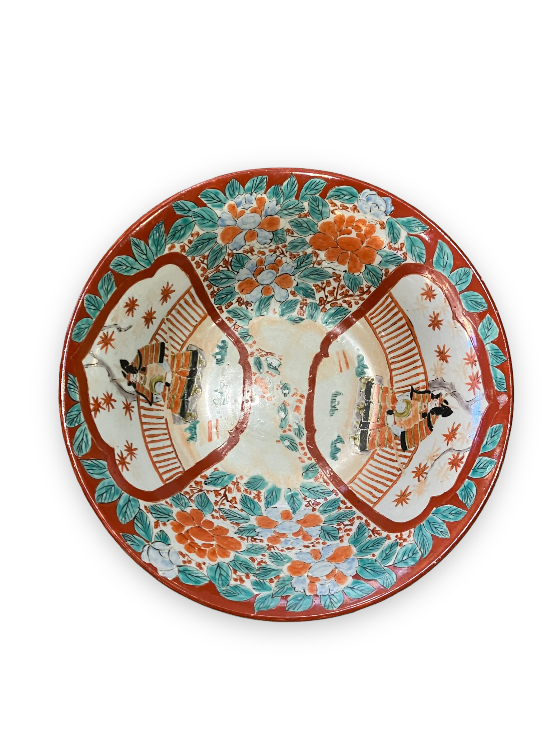 Huge porcelain cup of Imari XIXth Samurai decoration