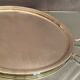 Tray with oval handles in the silver metal Louis-Philippe style
