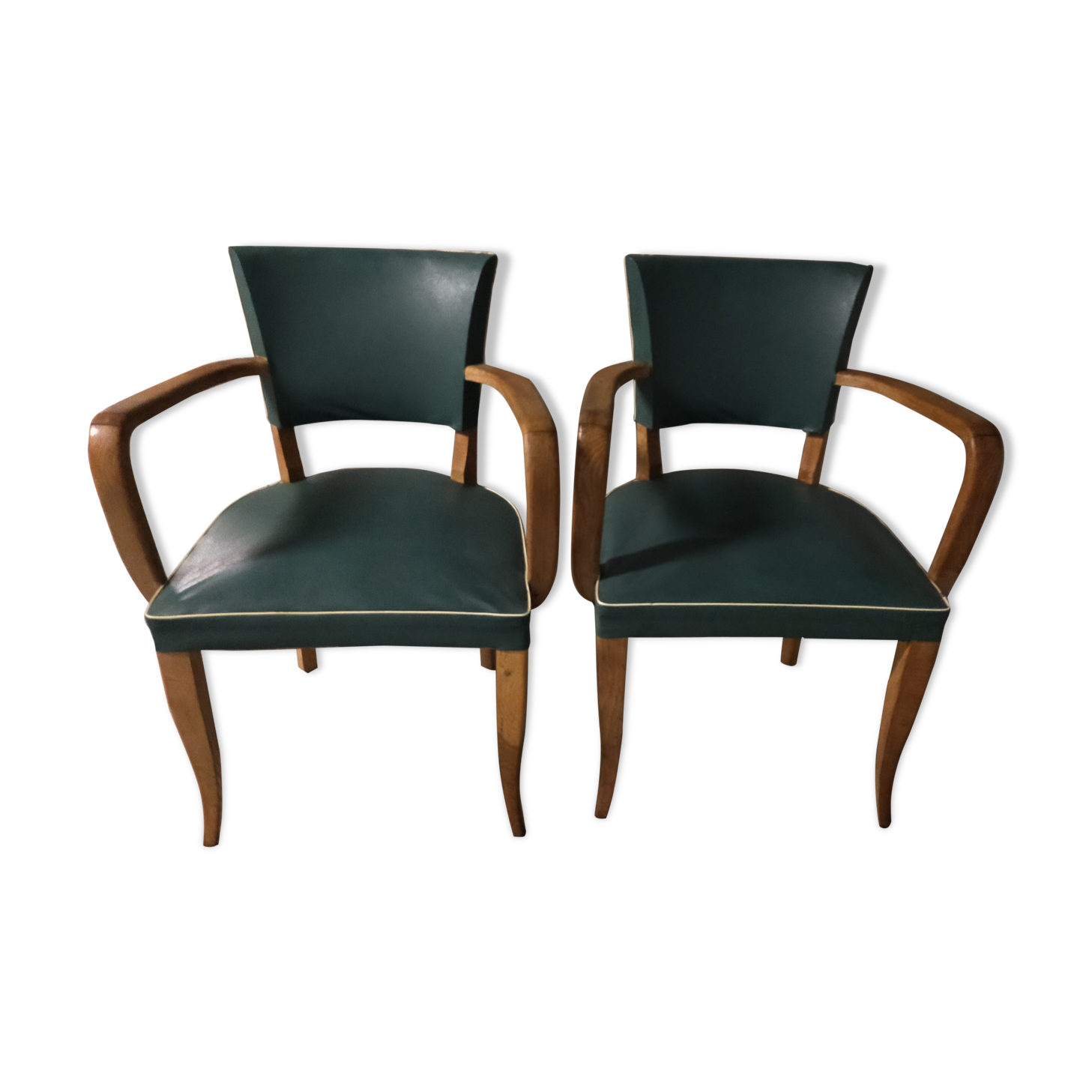 Pair of 50s bridge armchairs