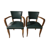 Pair of 50s bridge armchairs