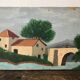 Painting oil old naïve landscape