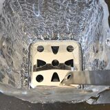 Hoya glacier glass ice bucket with tongs
