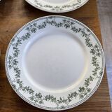 Set 6 flat plates badonviller model champagne