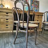 Series of 4 ZPM Radomsko bistro chairs for Thonet