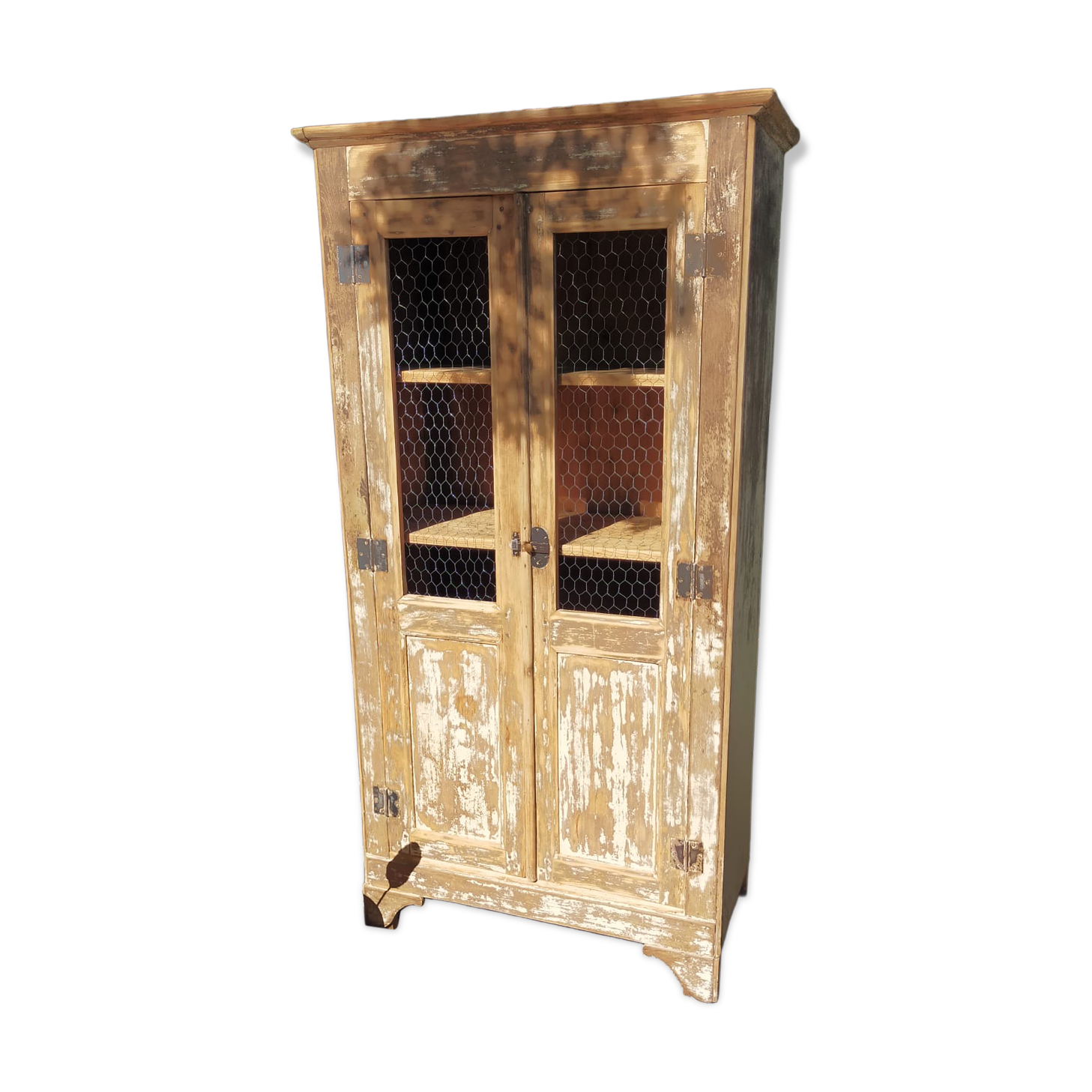 Renovated antique wooden wardrobe