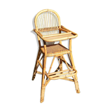 High chair for children in rattan