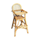 Chaise haute pour enfant en rotin