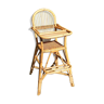 High chair for children in rattan
