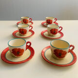 Lunéville porcelain coffee/tea service - "Poppy" collection