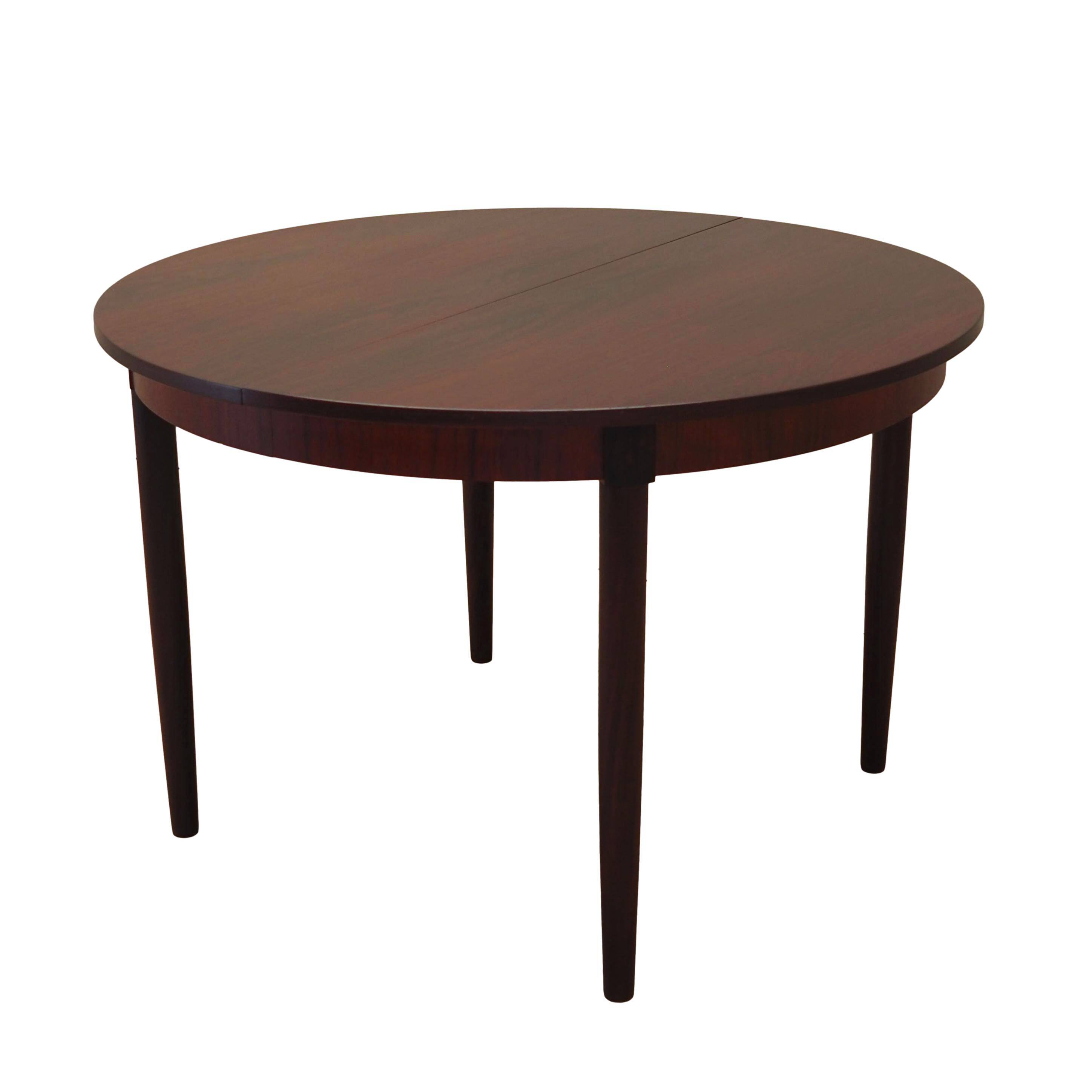 Round rosewood table, Danish design, 1970s, production: Denmark