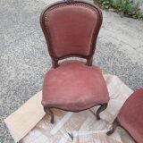 Set of 3 Louis Philippe style chair in walnut