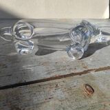 Crystal art dachshund dog tray Vannes Le Chatel