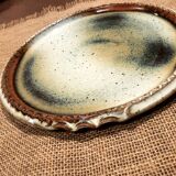 Stoneware tray signed Santilly